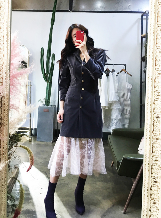 Mom slim dress 2color mini jacket Stylish luxuriou