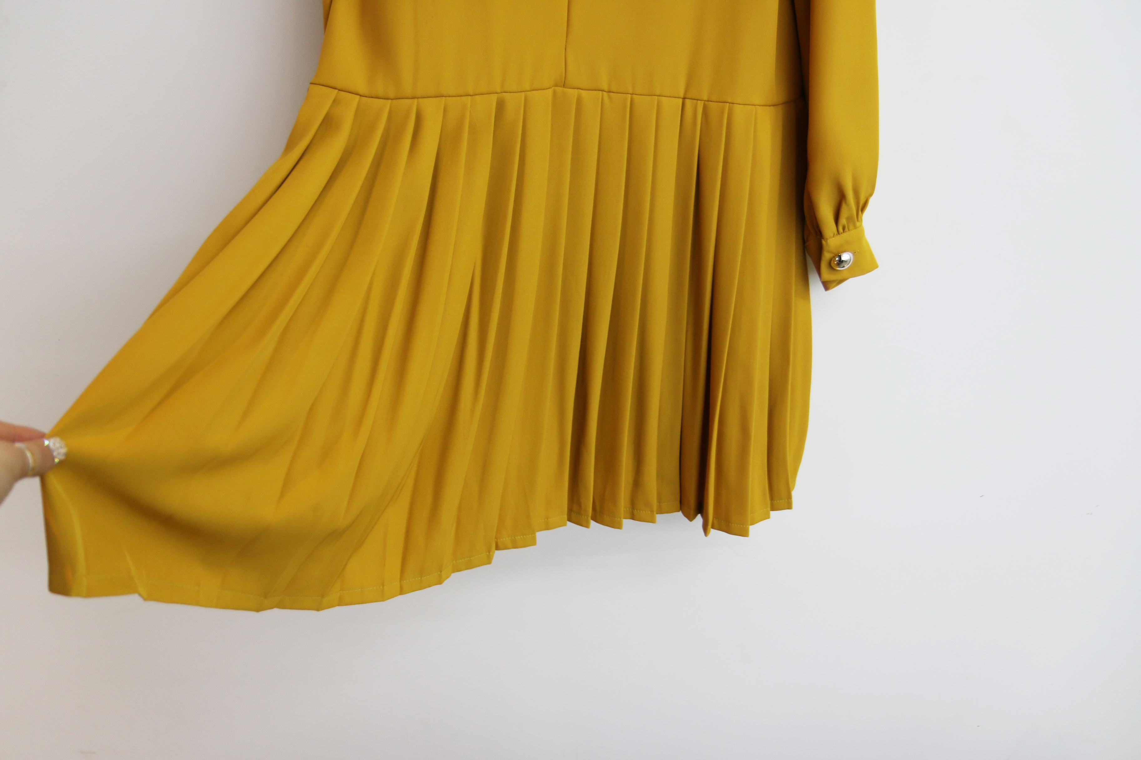 Button Pleated One-Piece Guest Fashion Shch Mood D