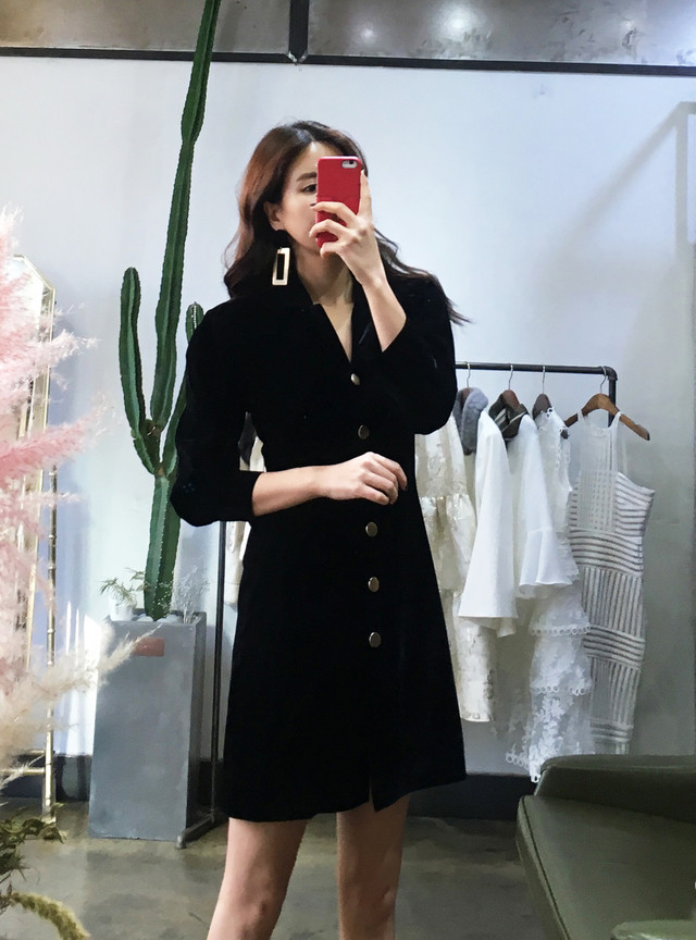 Mom slim dress 2color mini jacket Stylish luxuriou