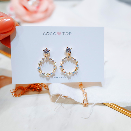 Mourning Merry Day Flower Elegant Earrings
