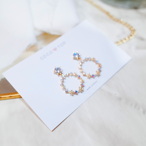 Mourning Merry Day Flower Elegant Earrings
