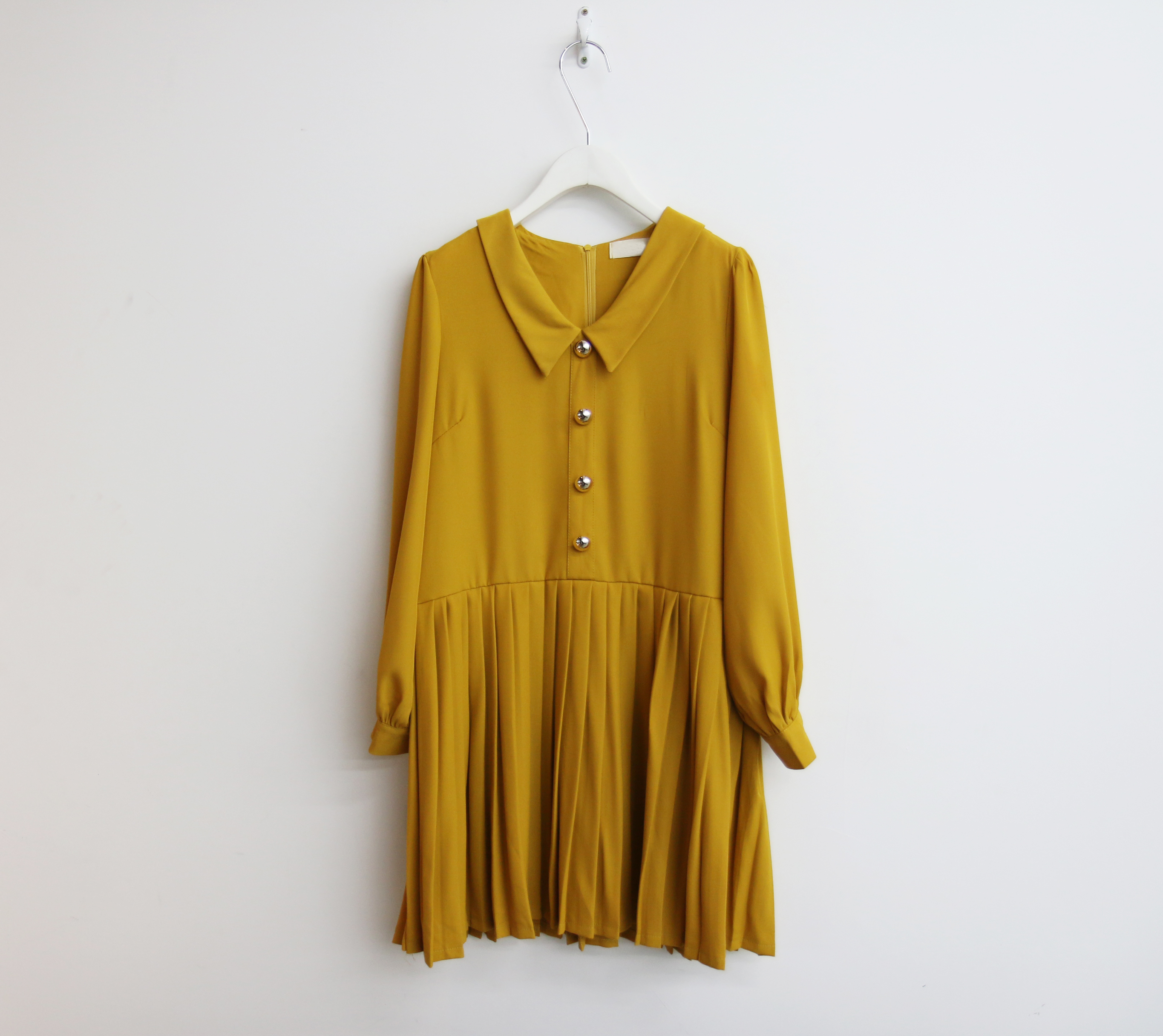 Button Pleated One-Piece Guest Fashion Shch Mood D