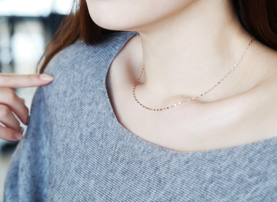 18k Basic Shiny 3 Piece Chain Necklace 18k 14k5 Pi