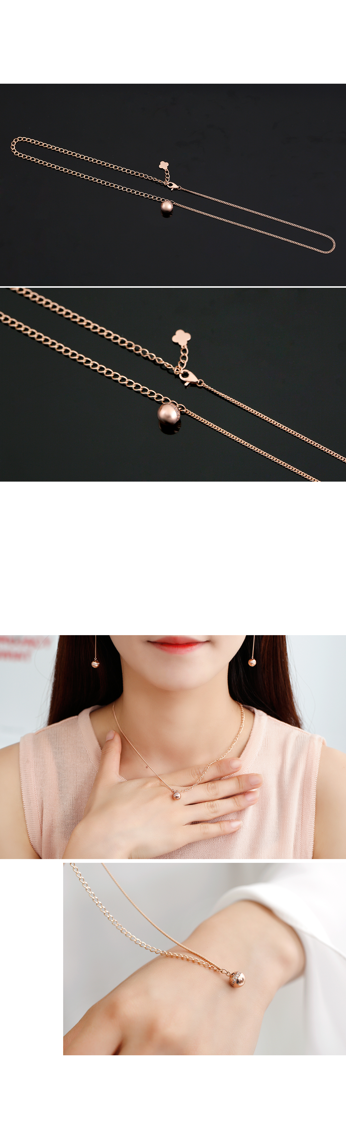 14k18k Drop Necklace NE29465 14k Gift Woman Luxuri