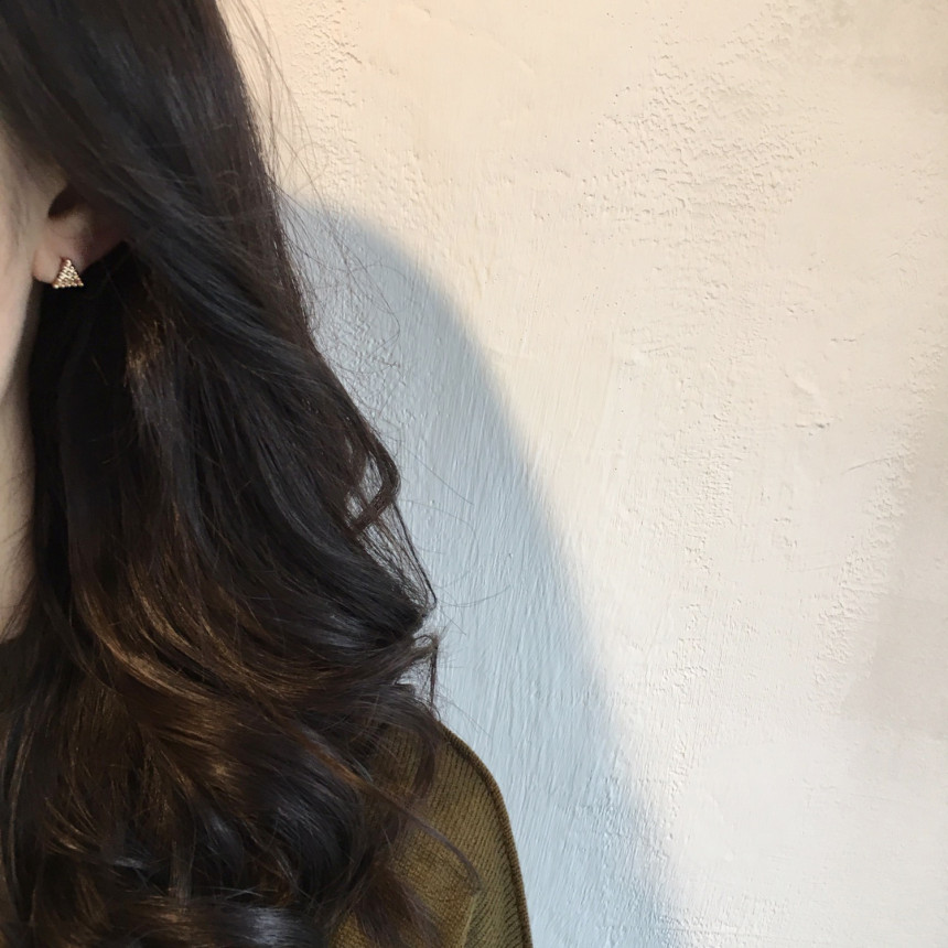 Vintage point earrings set Edging styling antique 