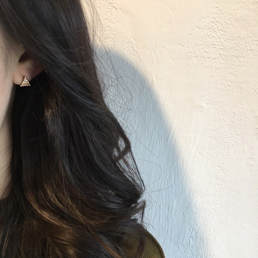 Vintage point earrings set Edging styling antique 