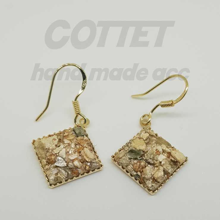 COTTET silver earrings 925 drop handmade candle wi