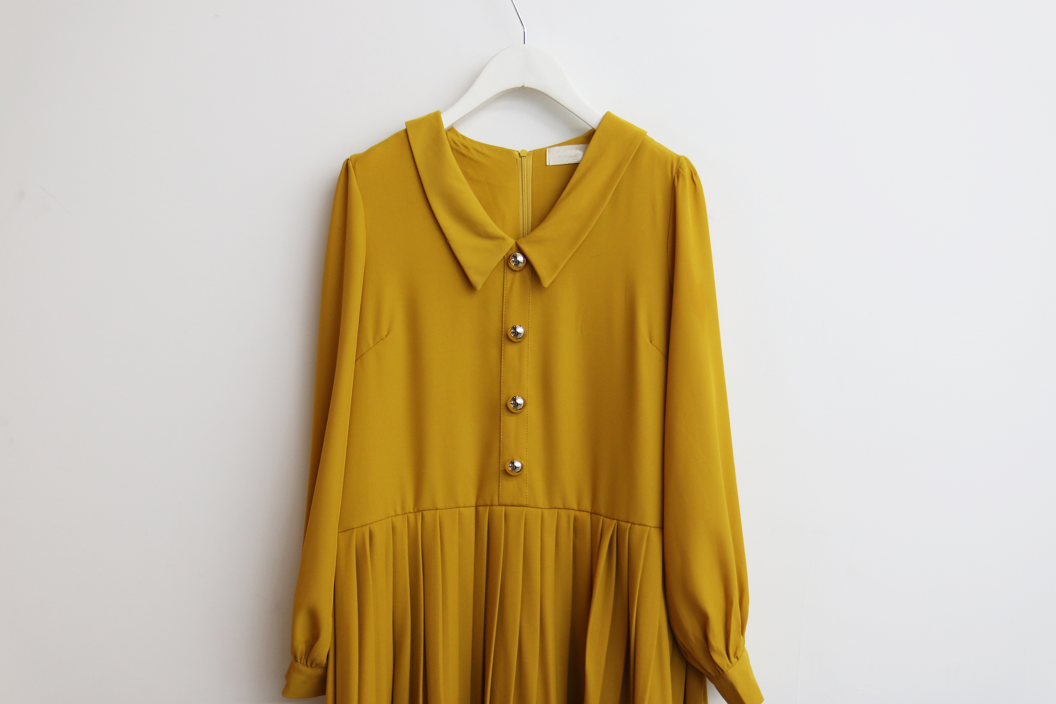 Button Pleated One-Piece Guest Fashion Shch Mood D