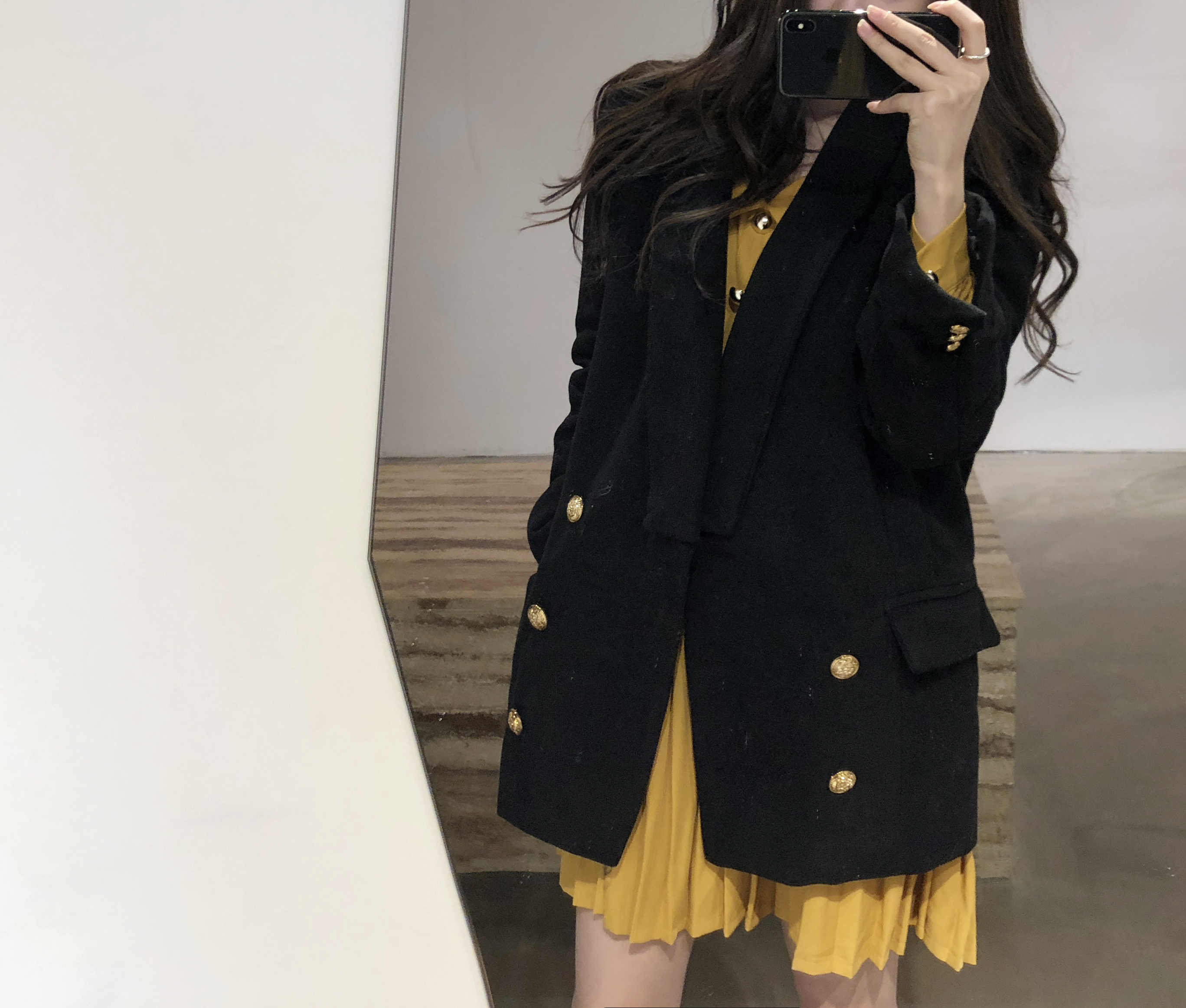 Button Pleated One-Piece Guest Fashion Shch Mood D