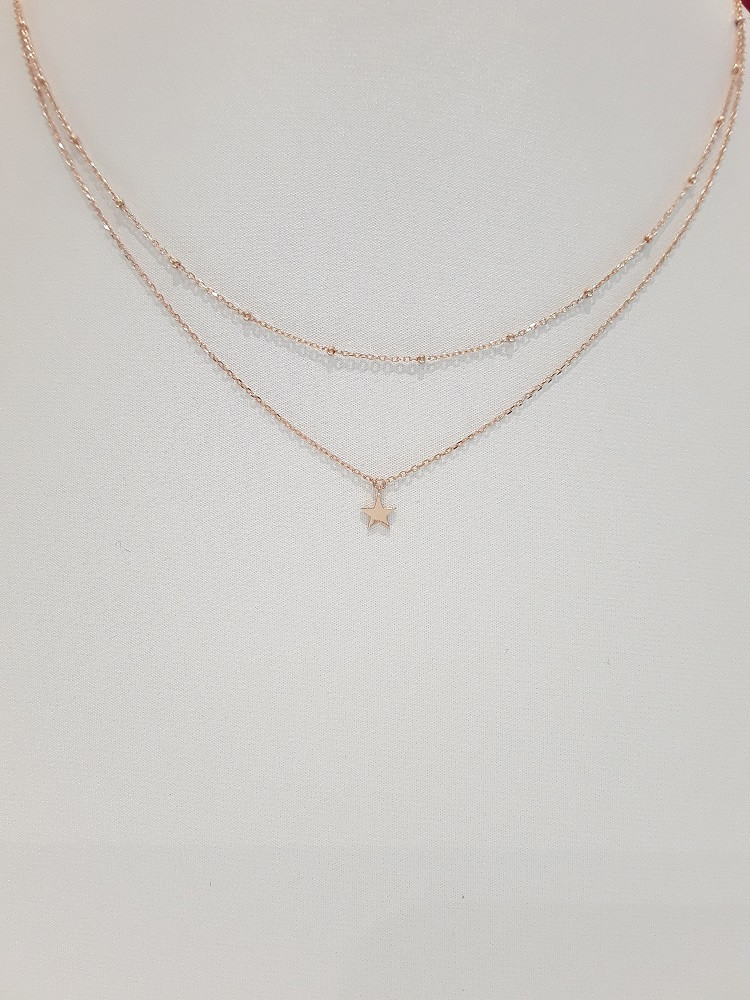 Stonehenge Rose Gold Necklace T0555 Lovely Cuddly 
