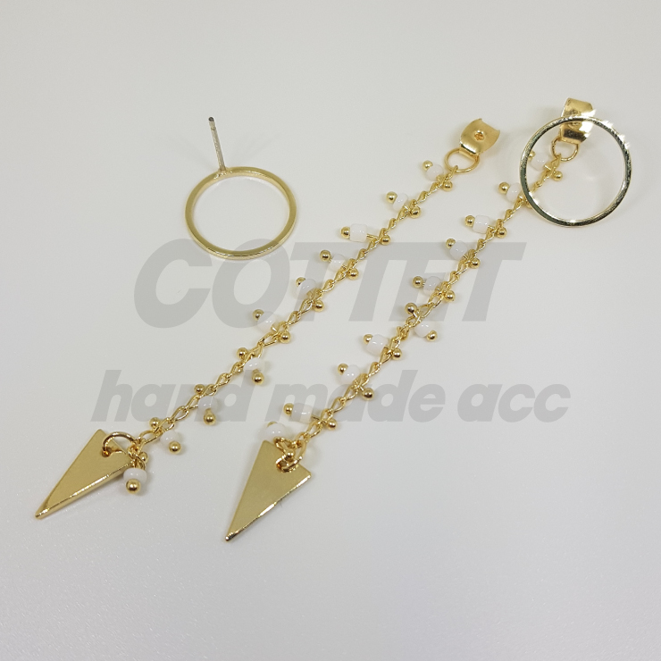 COTTET silver earrings 925 drop handmade candle wi