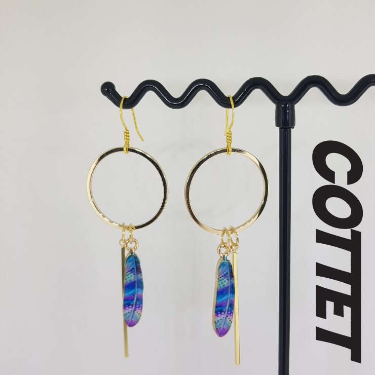 COTTET silver earrings 925 drop handmade candle wi