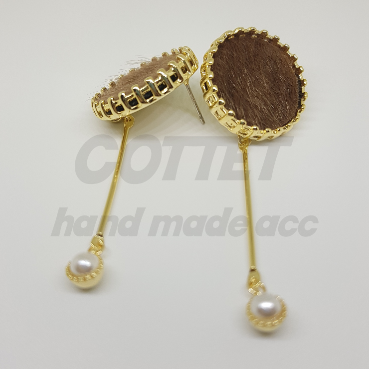 COTTET silver earrings 925 drop handmade candle wi