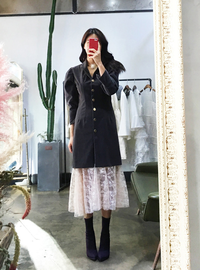 Mom slim dress 2color mini jacket Stylish luxuriou