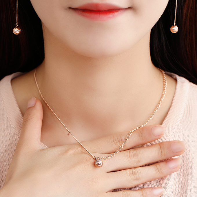 14k18k Drop Necklace NE29465 14k Gift Woman Luxuri