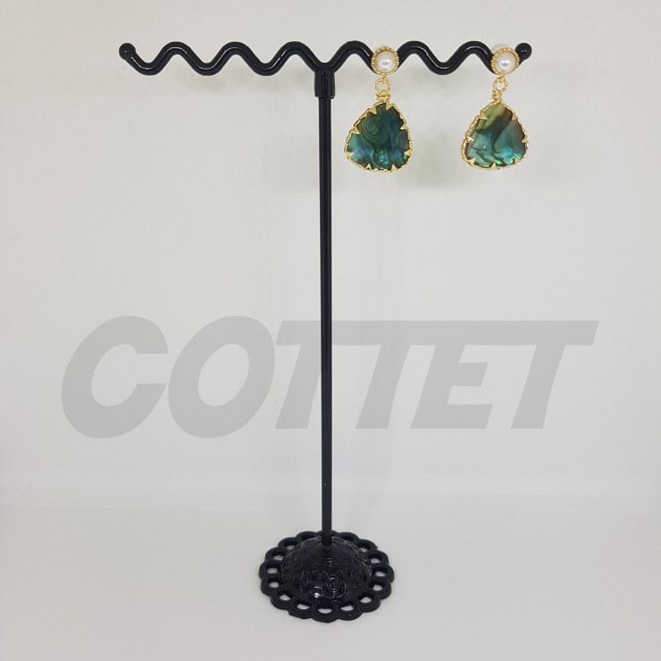 COTTET silver earrings 925 drop handmade candle wi