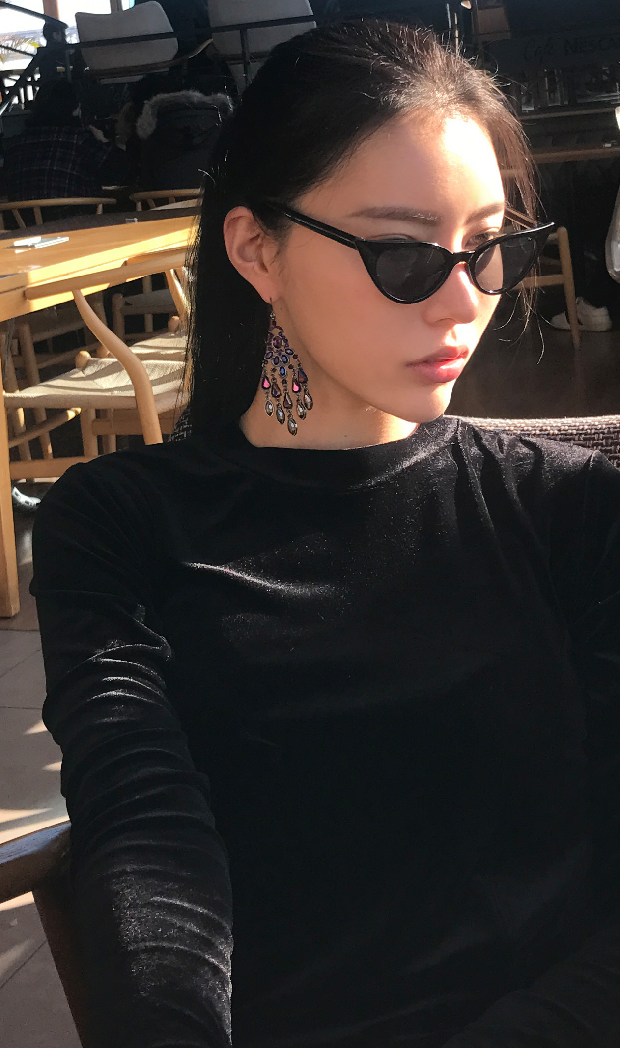 Purple Chandelier Bold Earrings Party New Year Col