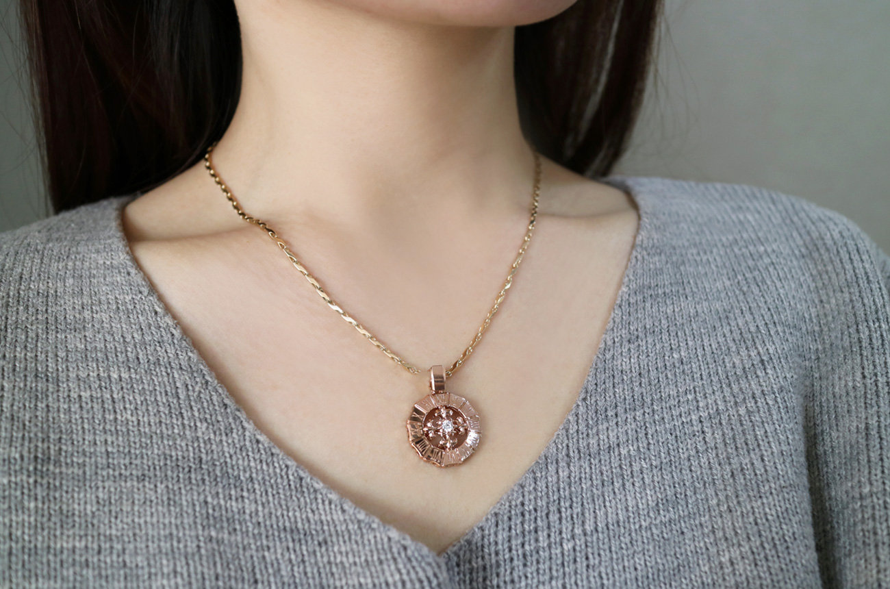 18k Cross Pendant 14k Men's Choker Necklace Pin