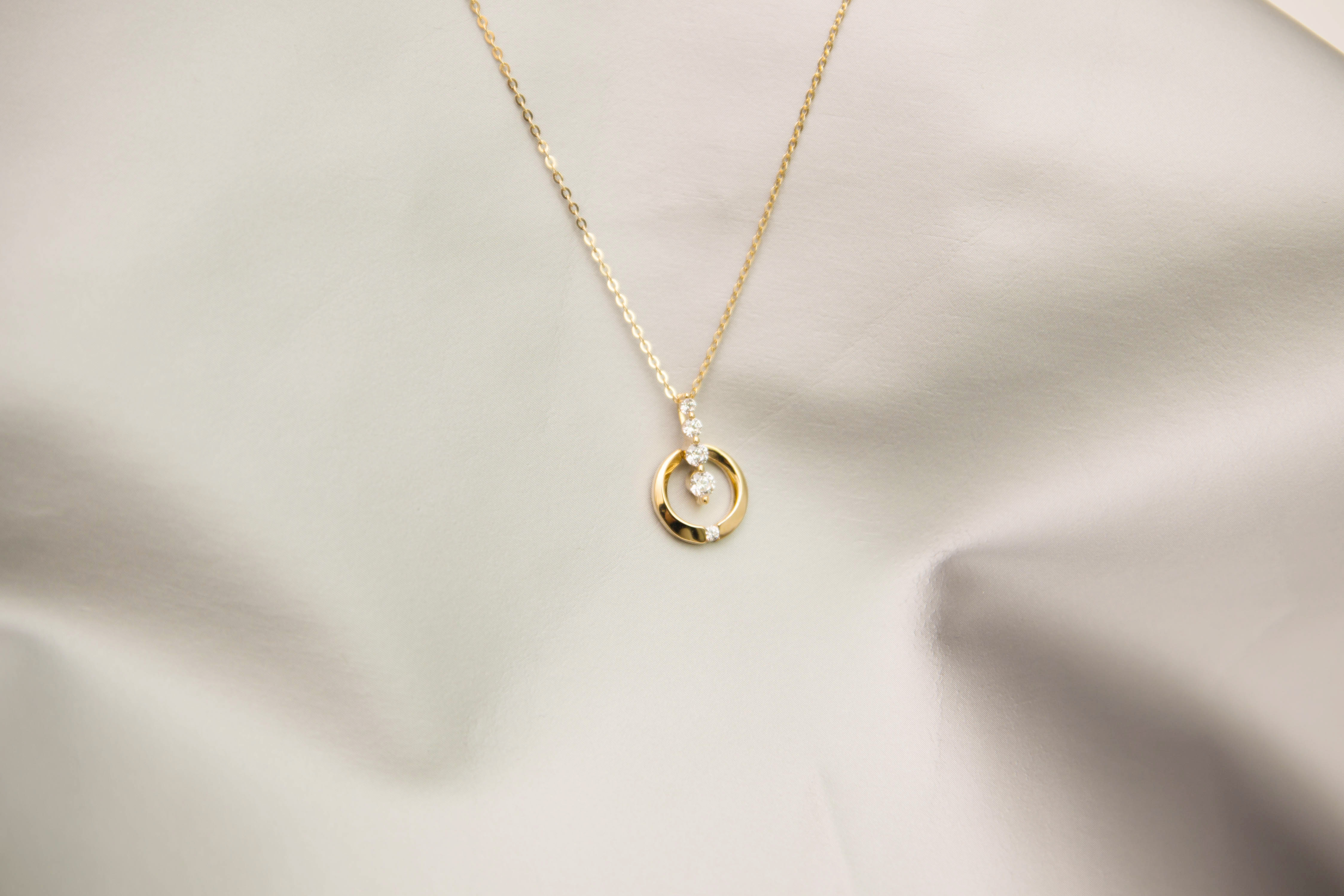 FINI Round necklace 14k Pendant Cubic 20 lender St