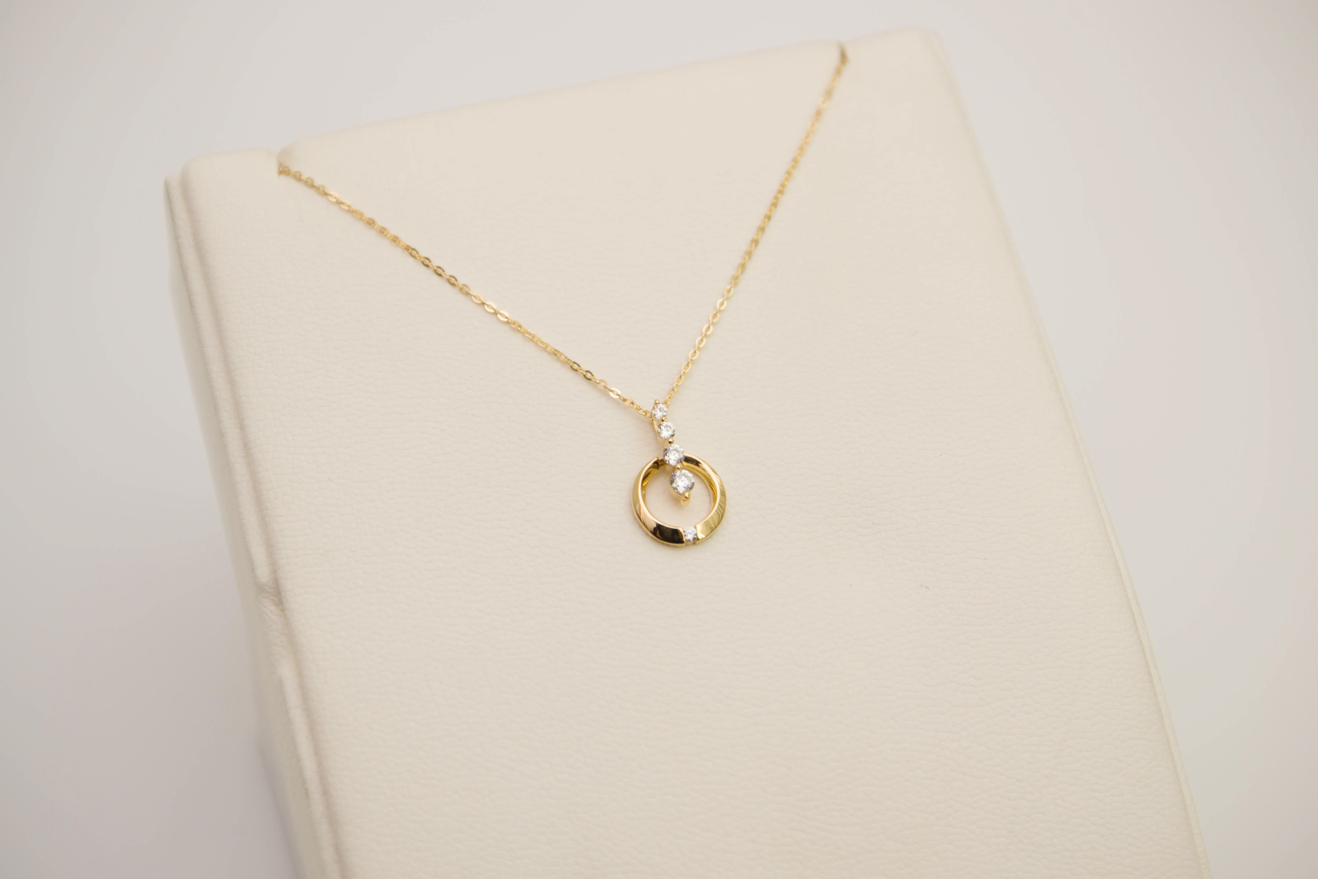 FINI Round necklace 14k Pendant Cubic 20 lender St