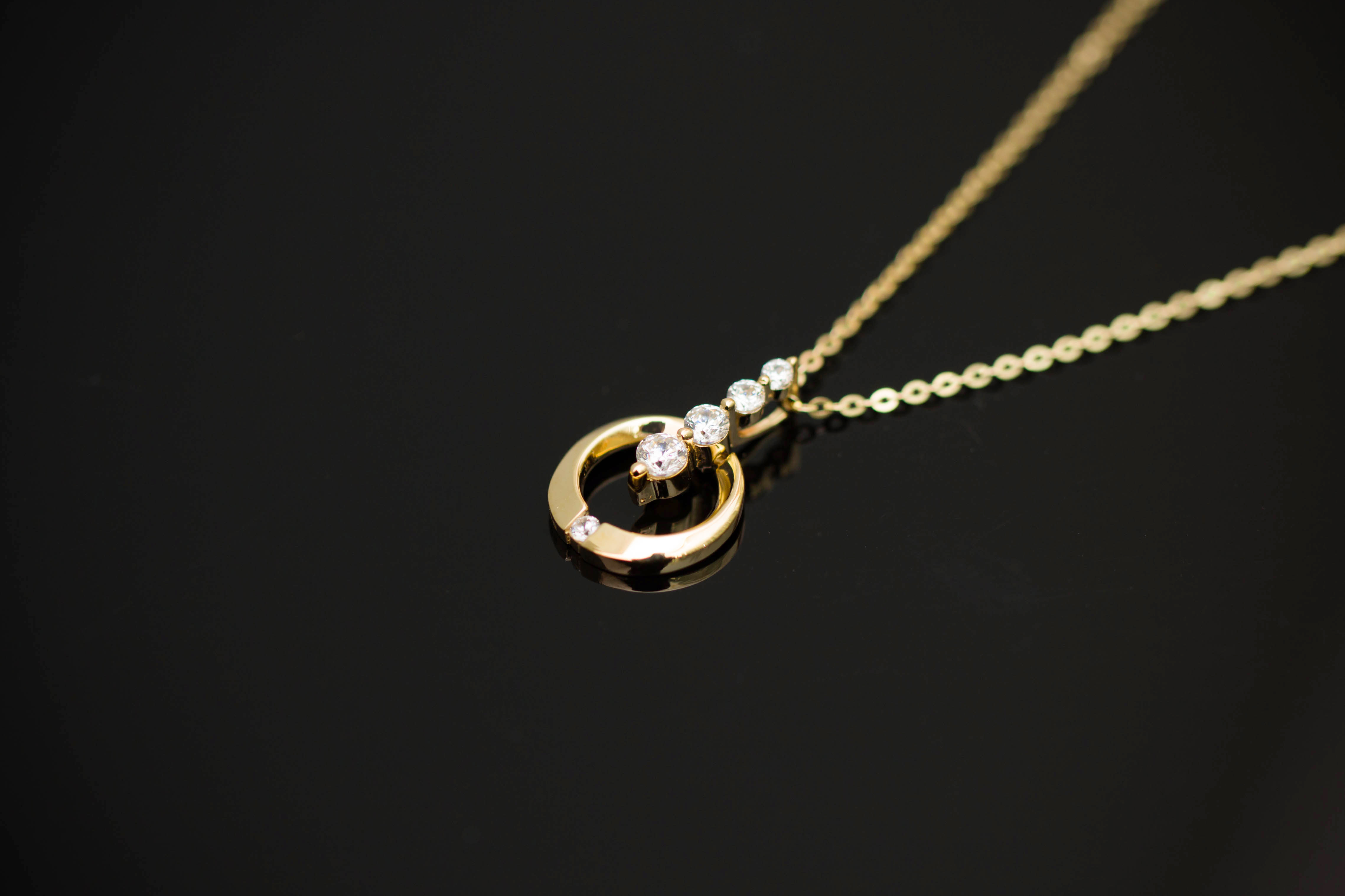 FINI Round necklace 14k Pendant Cubic 20 lender St