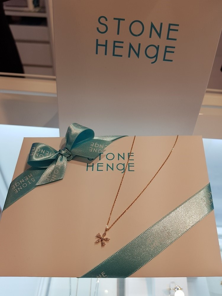 Stonehenge Rose Gold Fairy Star Flower Necklace I0