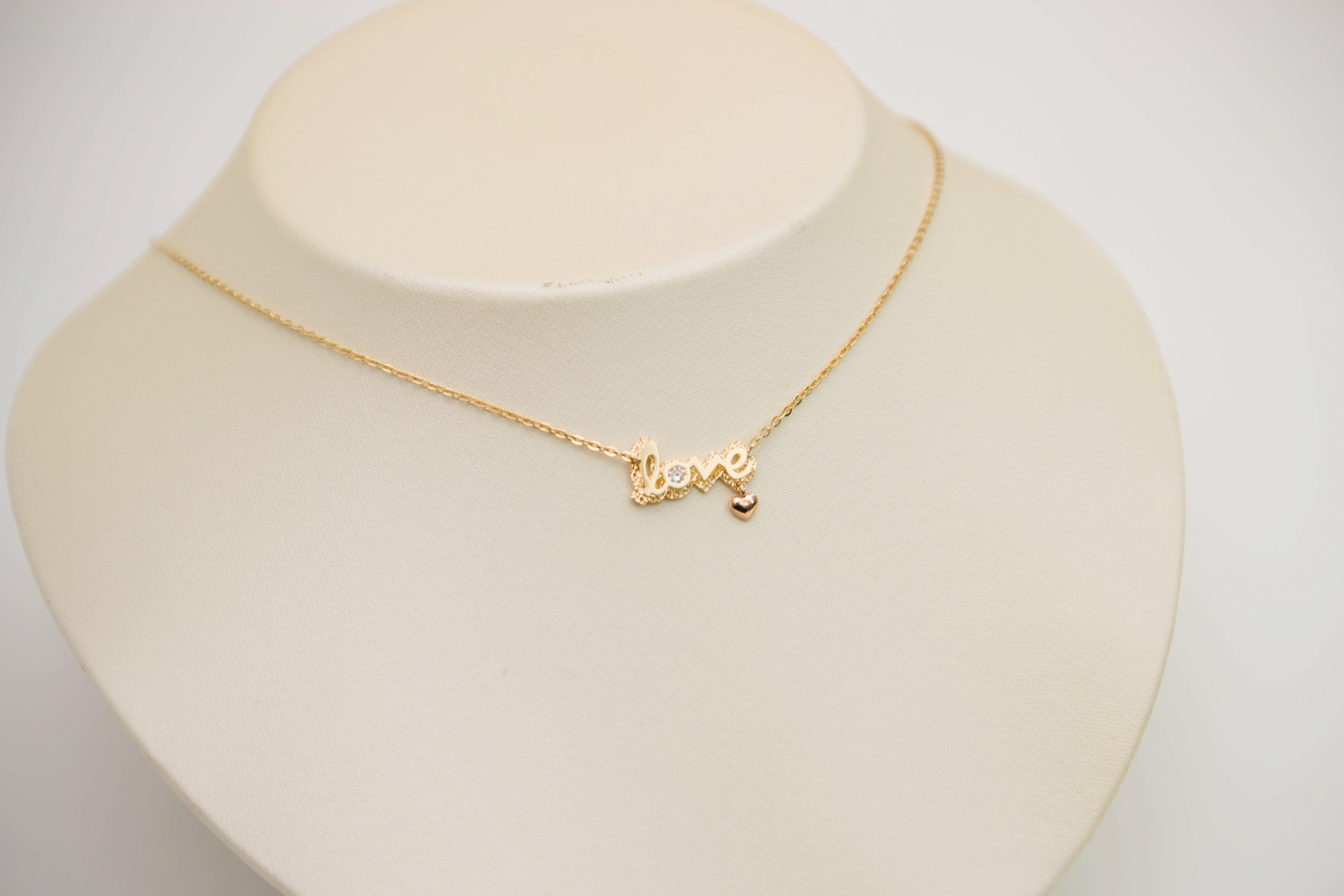 Reno Love Necklace 14k Initial 14K Women's One-