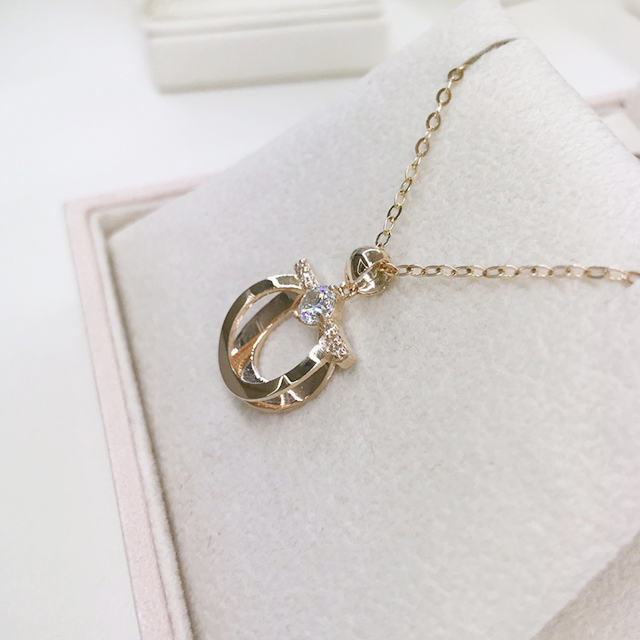 18K Tunic Cubic Necklace Simple 14K Daily 20 Girls