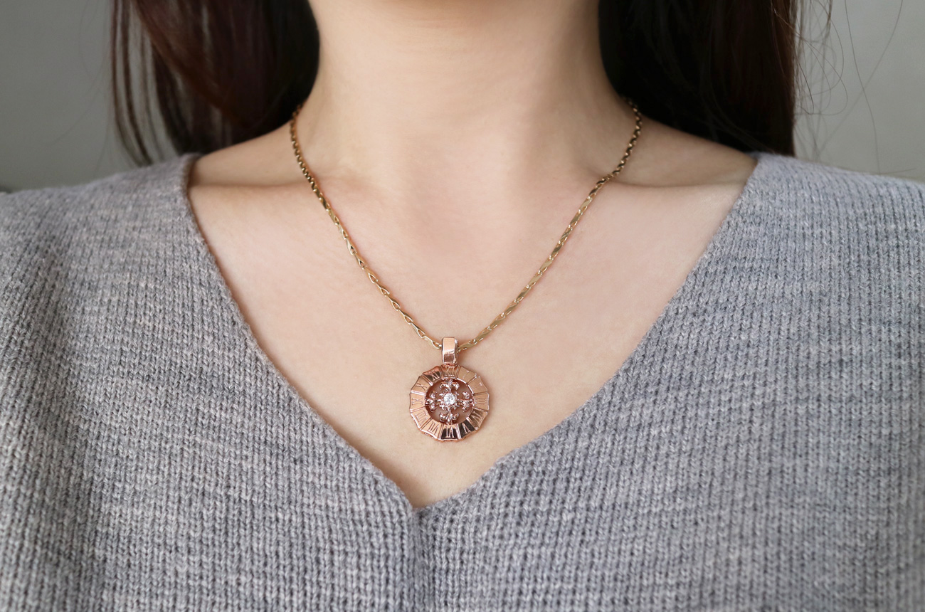 18k Cross Pendant 14k Men's Choker Necklace Pin