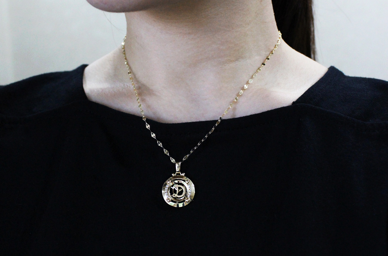 Di Comma Necklace Women 14k 14k Round 14k Cubic 14