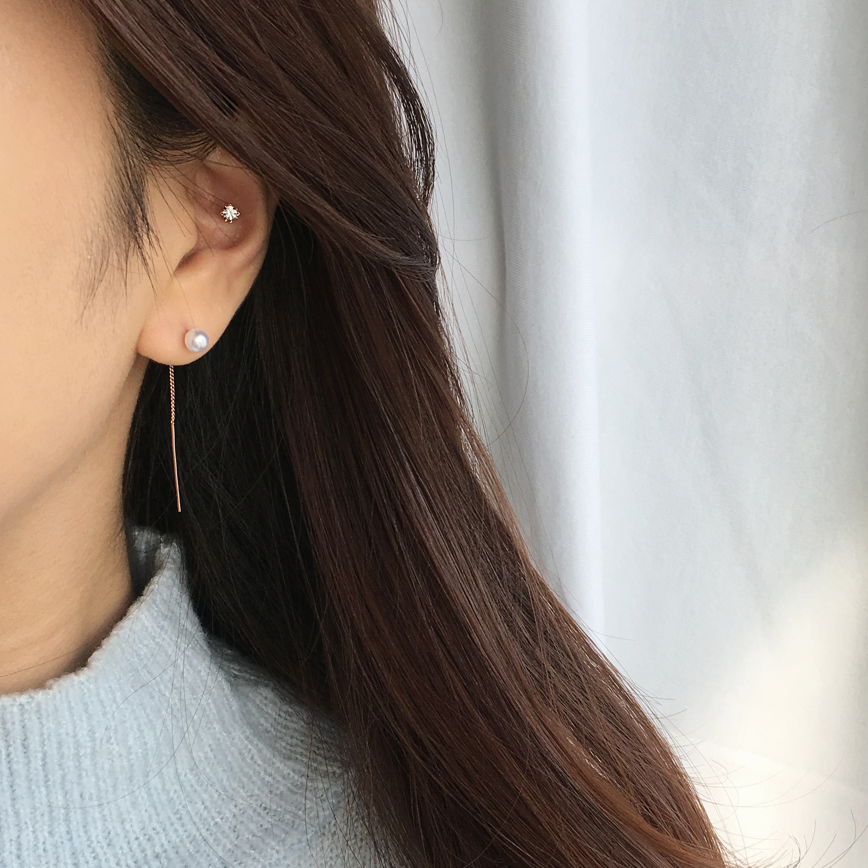 Two-Hour Daily Drop Earrings 6-piece set Cubic Hea