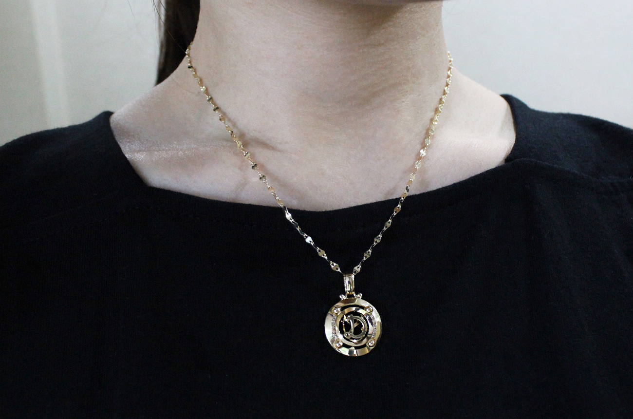 Di Comma Necklace Women 14k 14k Round 14k Cubic 14