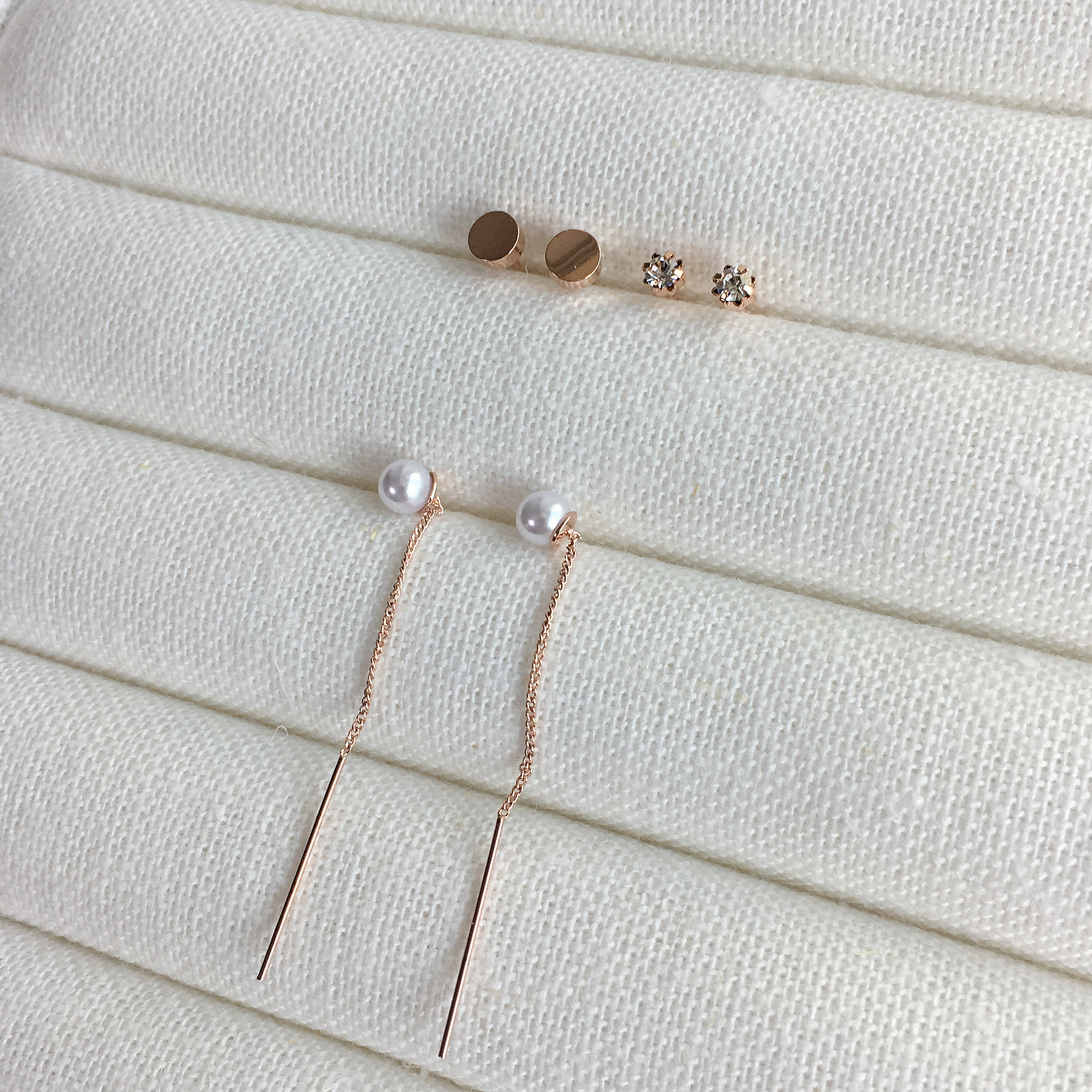 Two-Hour Daily Drop Earrings 6-piece set Cubic Hea