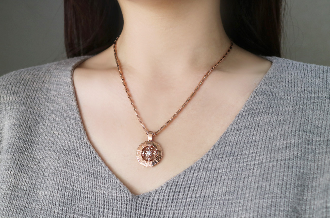 18k Cross Pendant 14k Men's Choker Necklace Pin