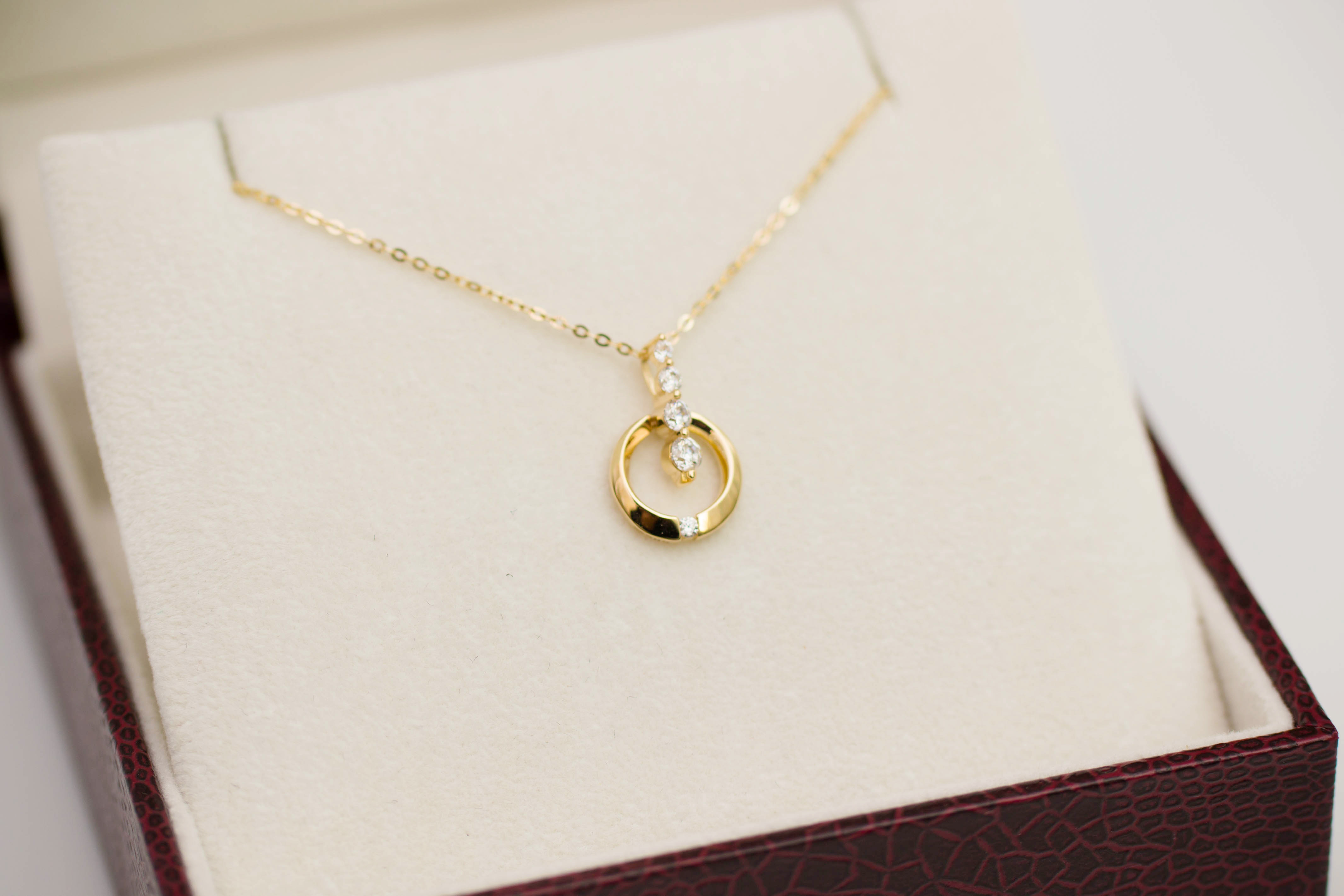 FINI Round necklace 14k Pendant Cubic 20 lender St