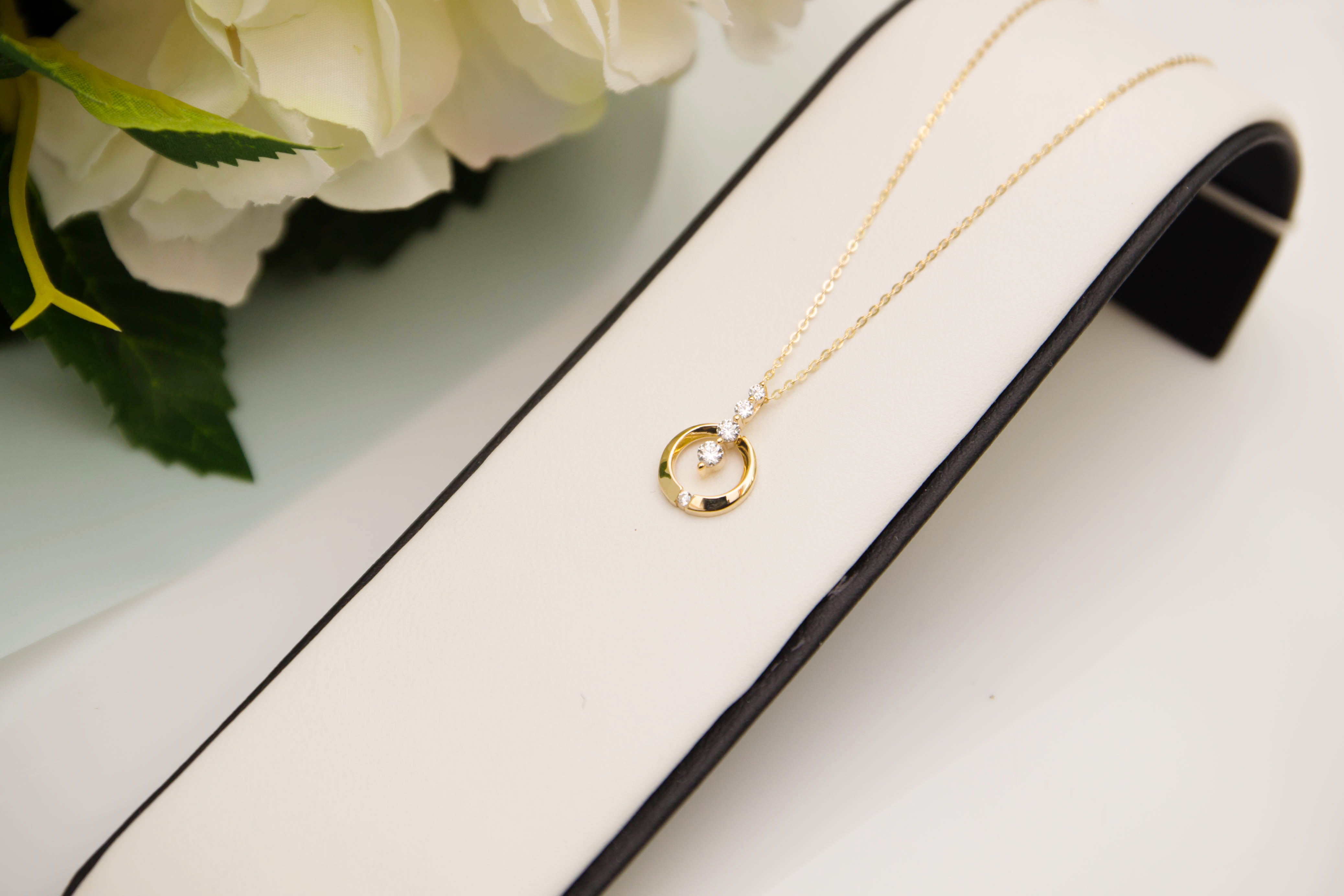 FINI Round necklace 14k Pendant Cubic 20 lender St