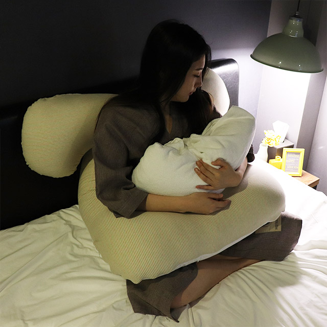 임신축하선물 패키지 문피스 오가닉 임산부 바디필로우 U자 임산부 베개쿠션 이미지 8