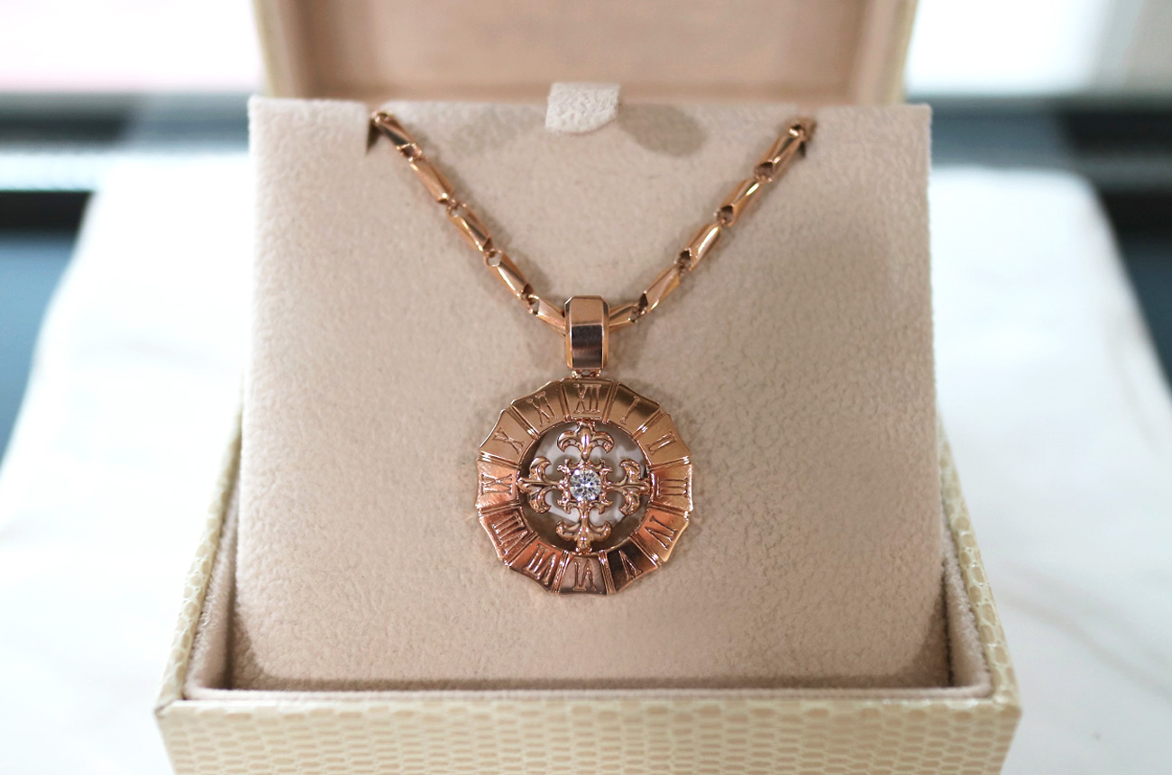 18k Cross Pendant 14k Men's Choker Necklace Pin