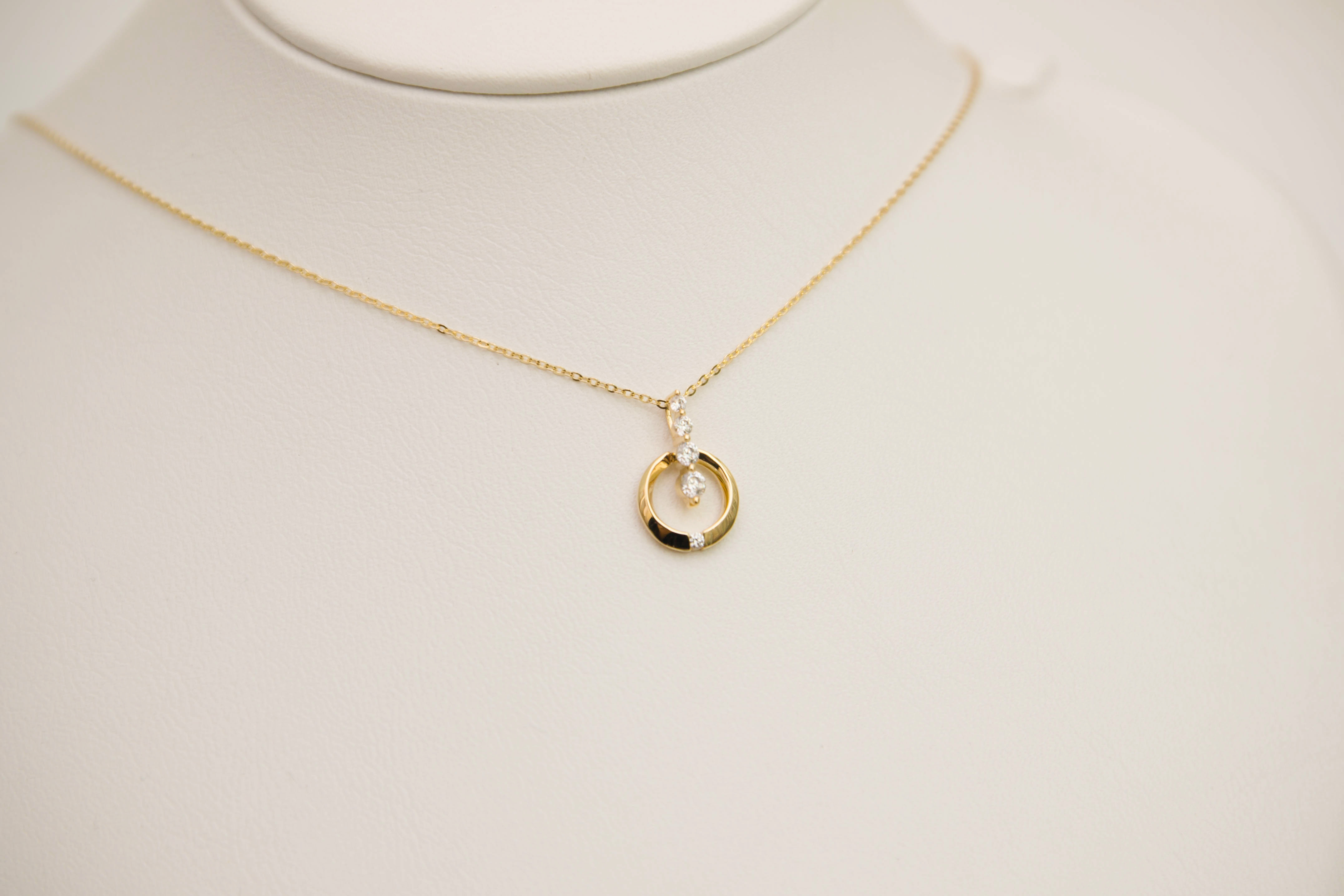 FINI Round necklace 14k Pendant Cubic 20 lender St