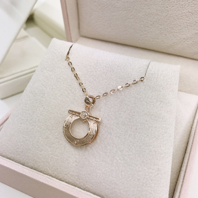 18K Tunic Cubic Necklace Simple 14K Daily 20 Girls