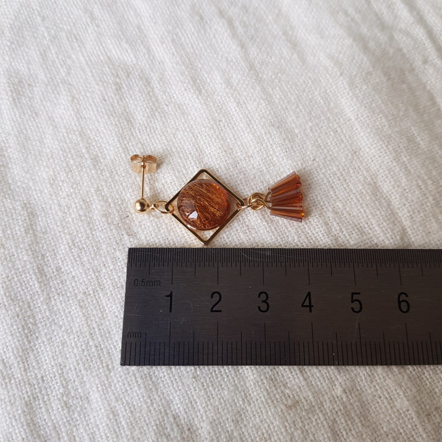 Omaju Crystal Drop Earrings 5color Gullible luxury