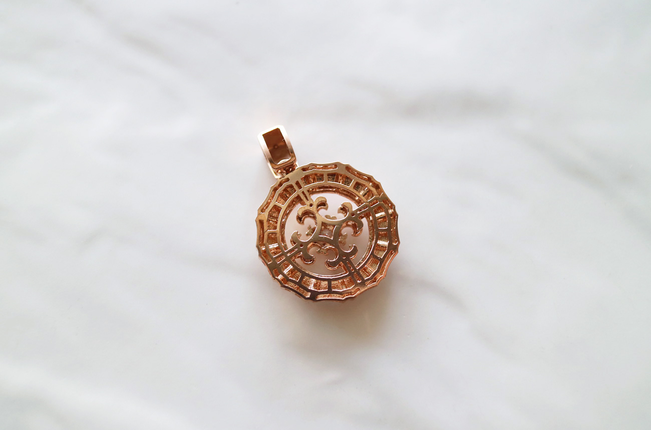 18k Cross Pendant 14k Men's Choker Necklace Pin