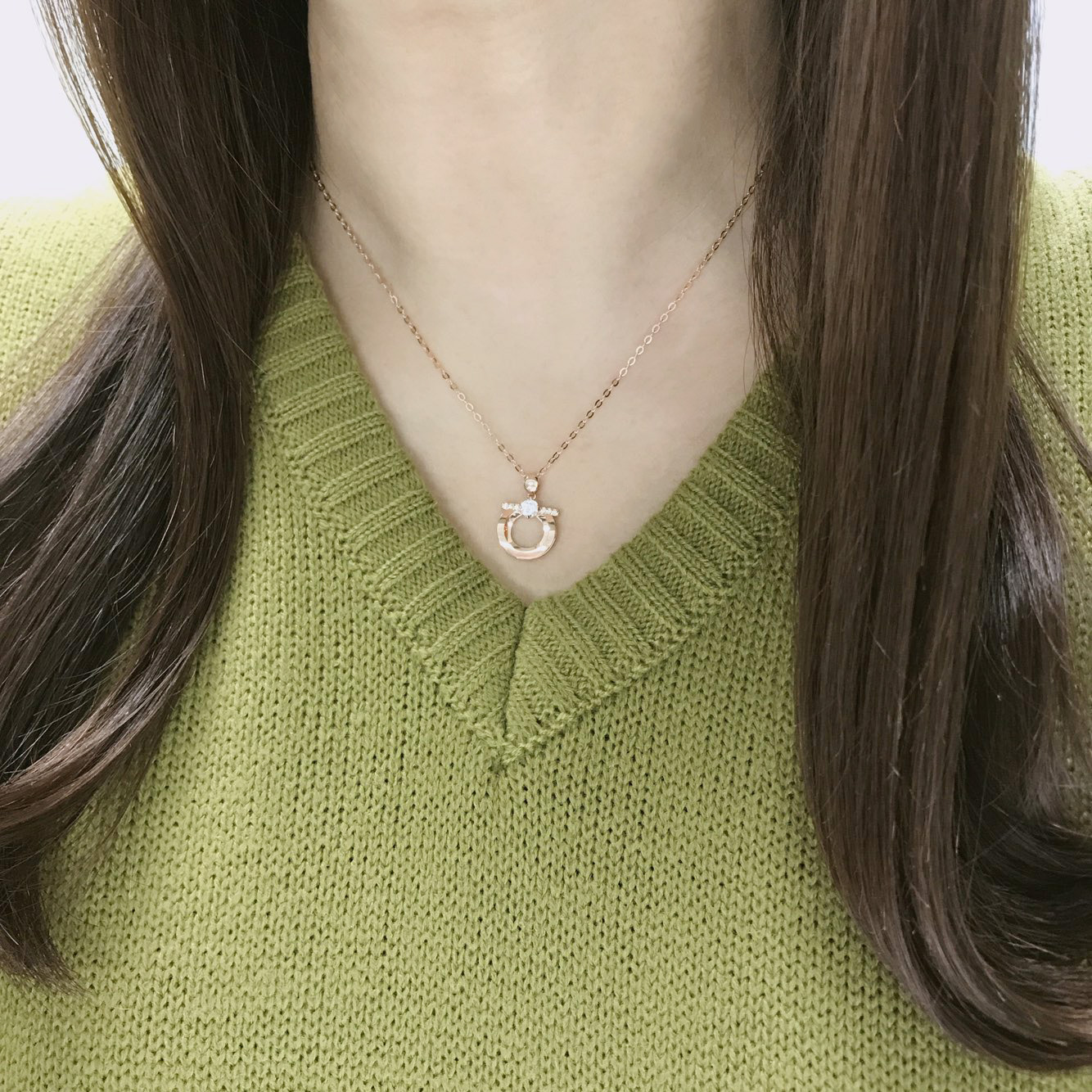 18K Tunic Cubic Necklace Simple 14K Daily 20 Girls