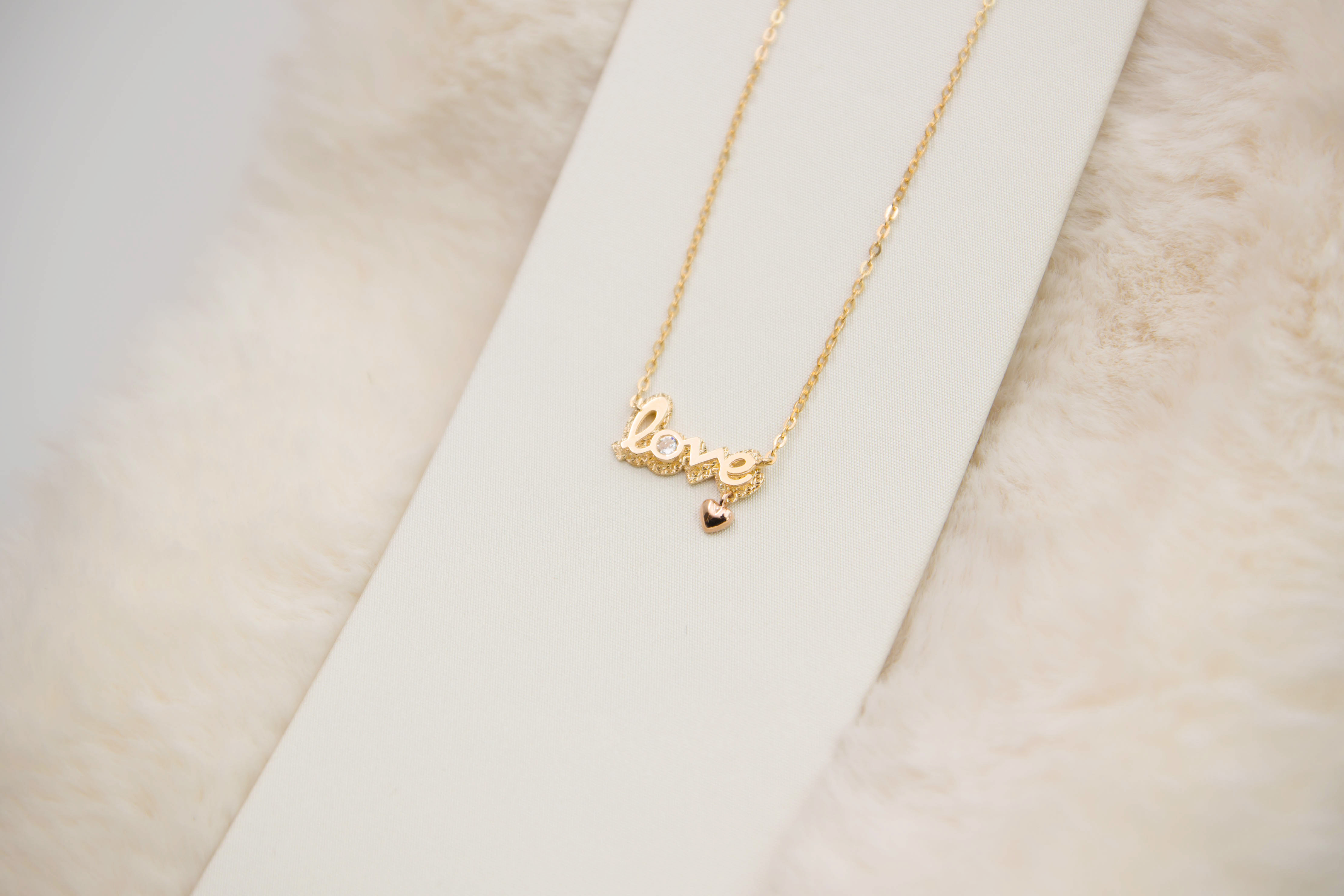 Reno Love Necklace 14k Initial 14K Women's One-