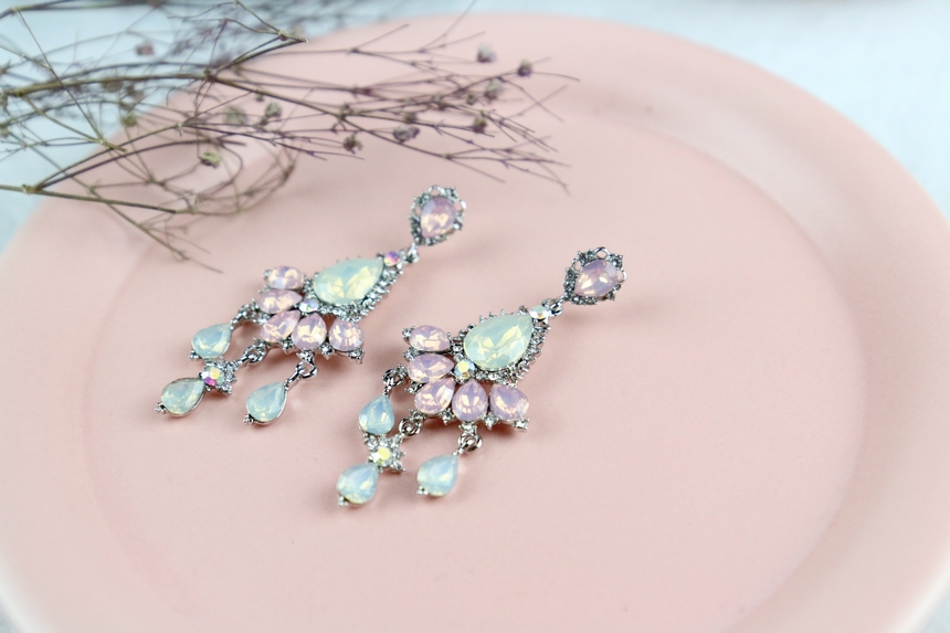 Crystal Bold Drop Party Earring Collection Colorfu