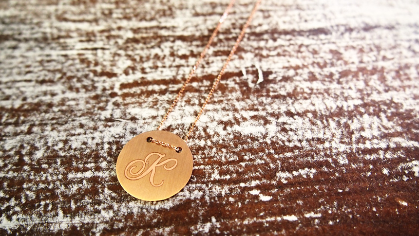 Coin Necklace, Couple Message, Initial Markable It