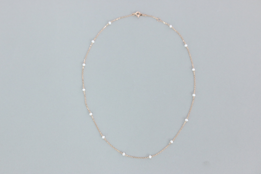 Freshwater pearl layered necklace birthstone June 