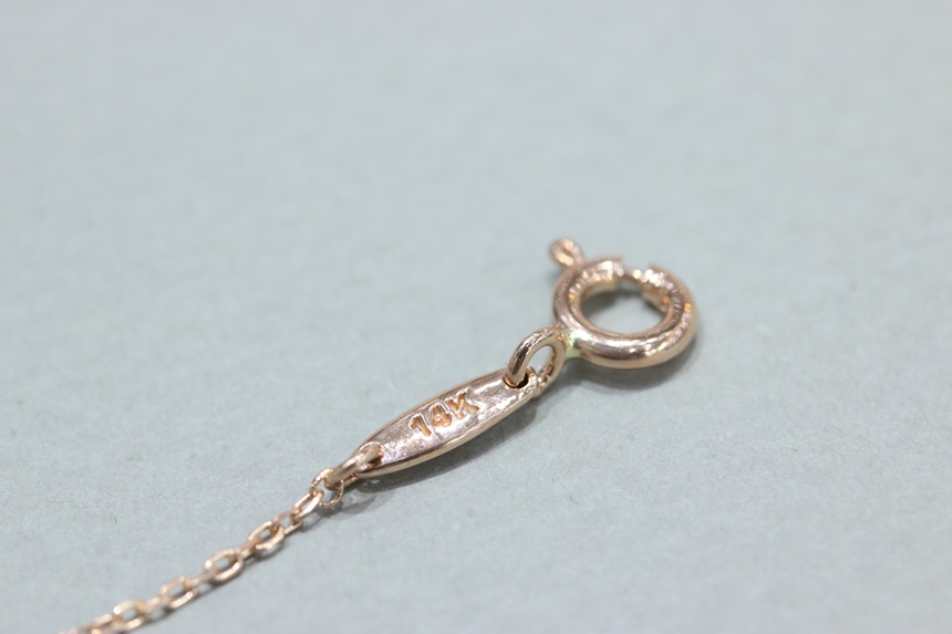 Lucky Symbol 14K Evil Eye Ruff Diamond Necklace 14