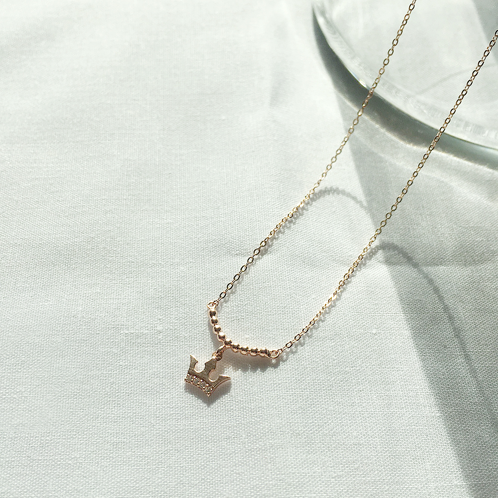 Cordelia 14k_ Stone Crown Necklace Proposal Daily 