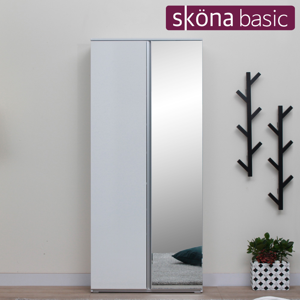 스코나 레모스 800 대형 거울 수납 신발장